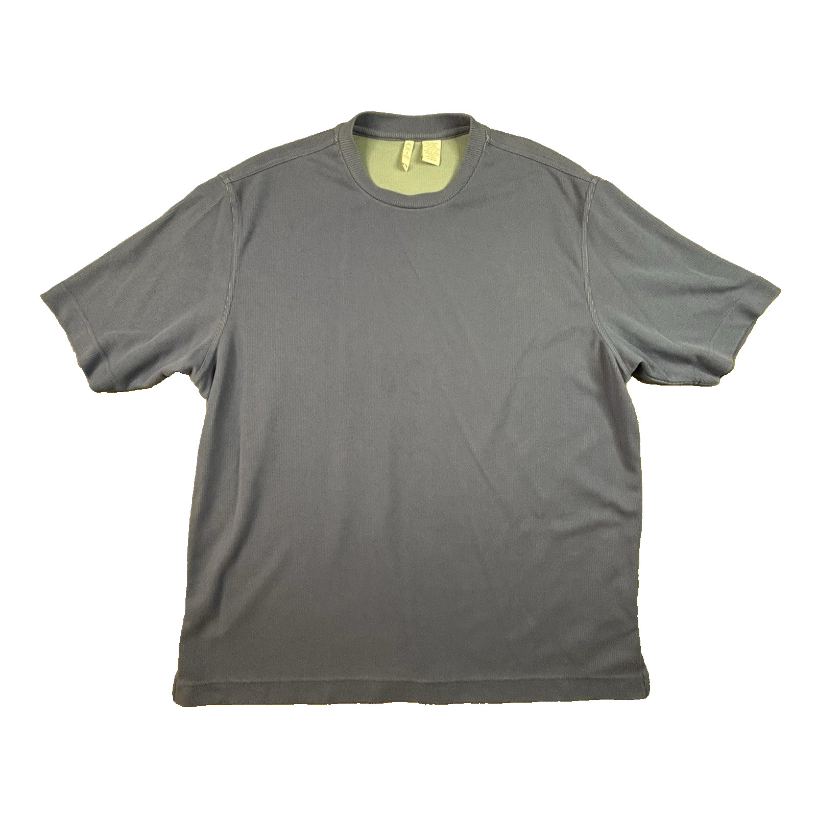 Axis Men’s Blue Ribbed Knit SS T-Shirt Modal/Polyester Blend SEE DESCRIPTION