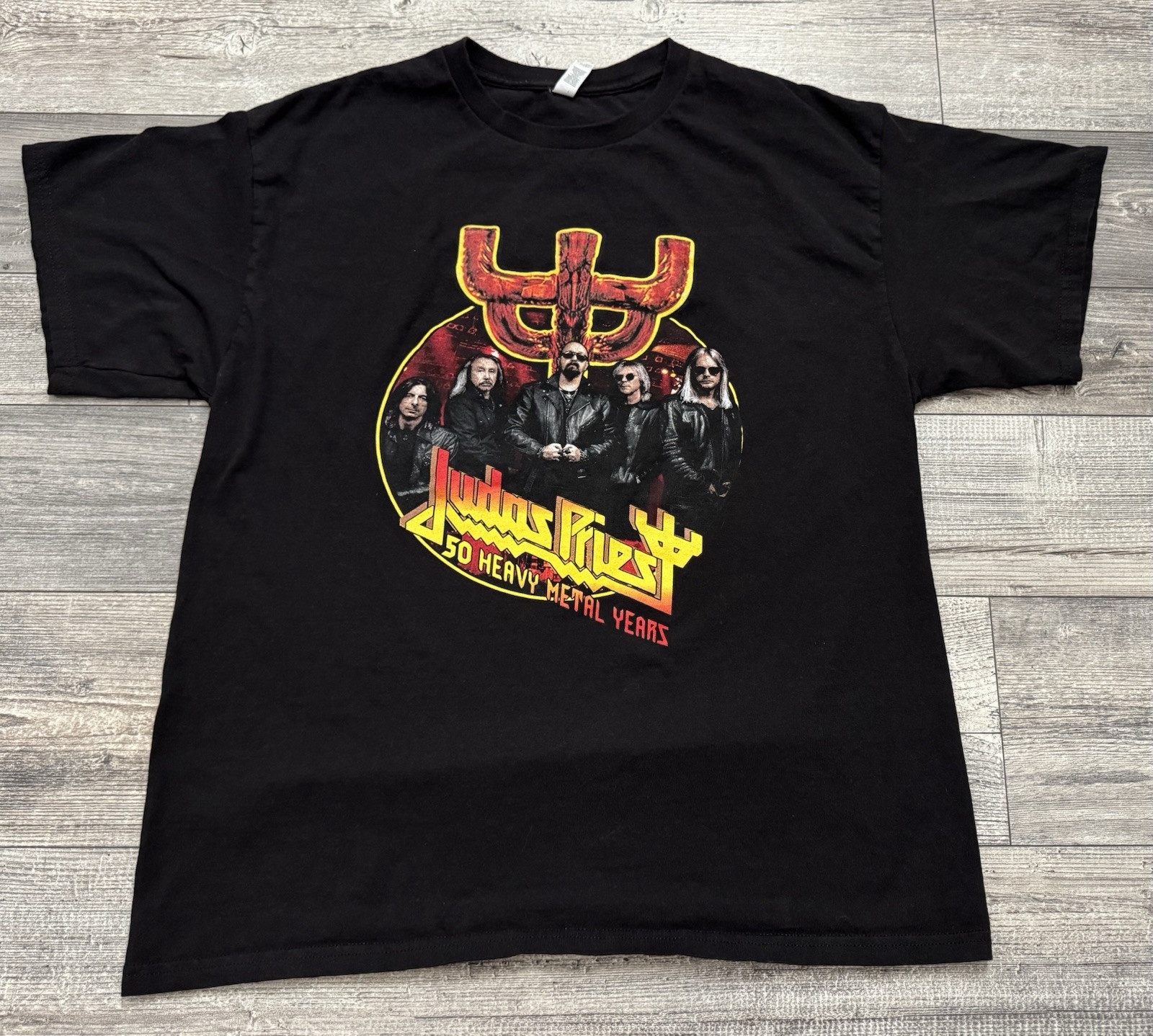 Judas Priest Band Shirt Mens Size XL 50 Metal Years 2022 Tour Rock Music Tee
