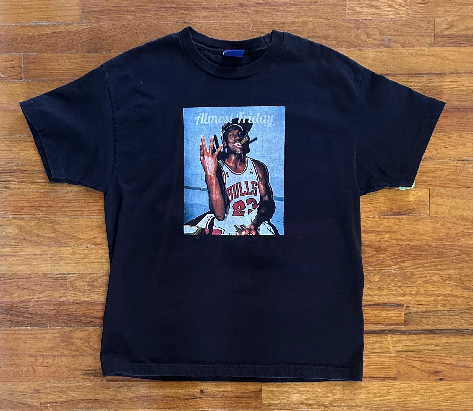 Friday Beers Almost Friday Michael Jordan Three Peat Cigar Graphic T-Shirt