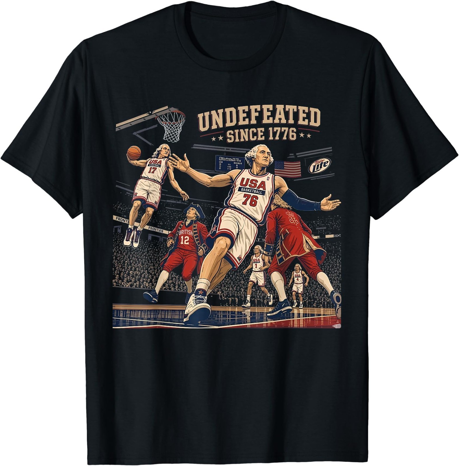 Undefeated Since 1776 America 4th of July Independence Day T-Shirt