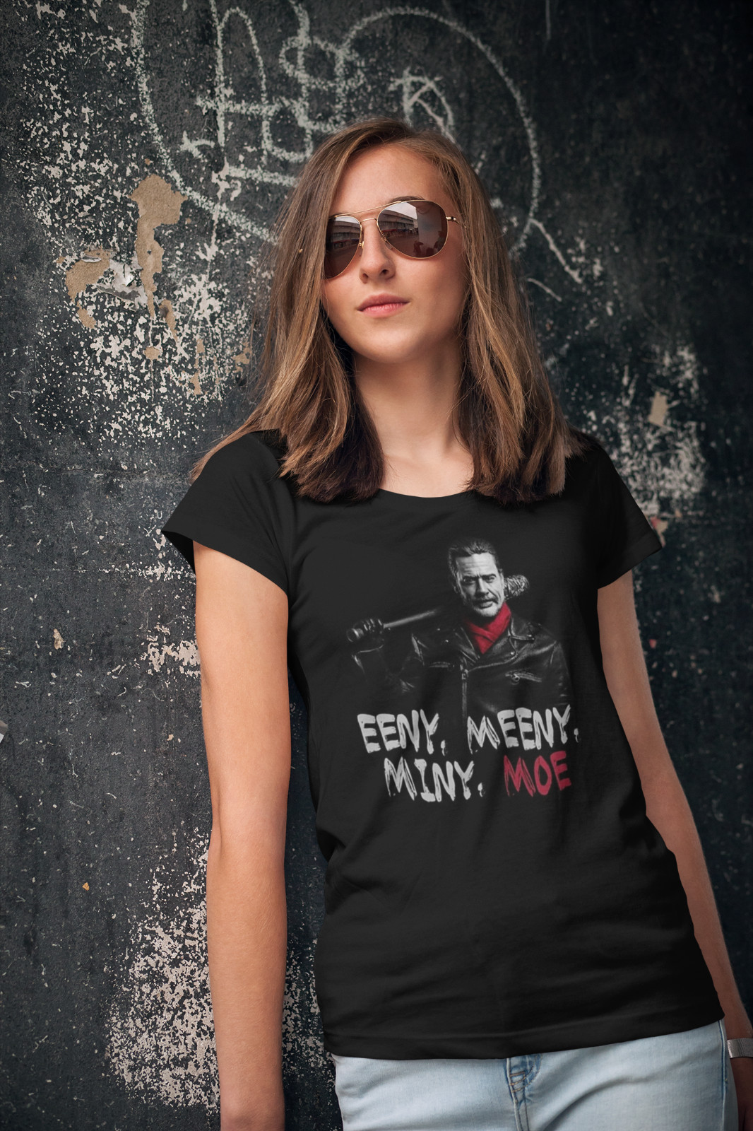 Negan The Walking Dead T-Shirt Unisex Cotton HBO Eeny Meeny Miny Moe Sizes New