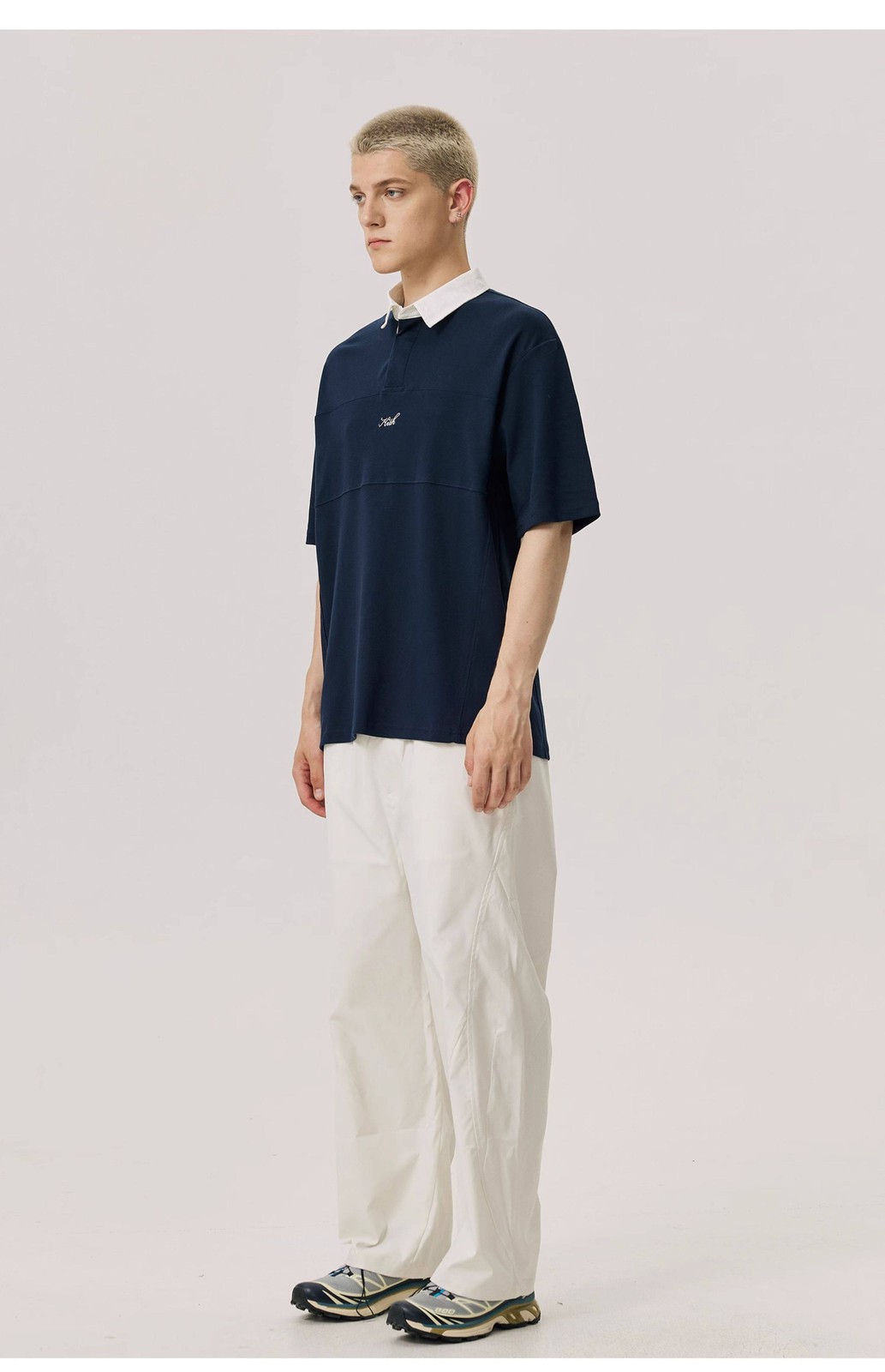 KITH Embroidered Patchwork Polo Shirt Men Summer Cool Casual Top