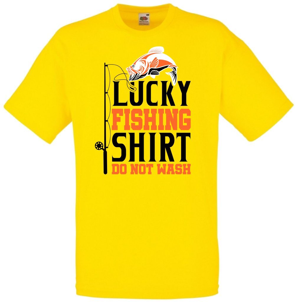 Lucky Fishing Shirt Do Not Wash Humour Novelty T Shirt Various Colours And Sizes