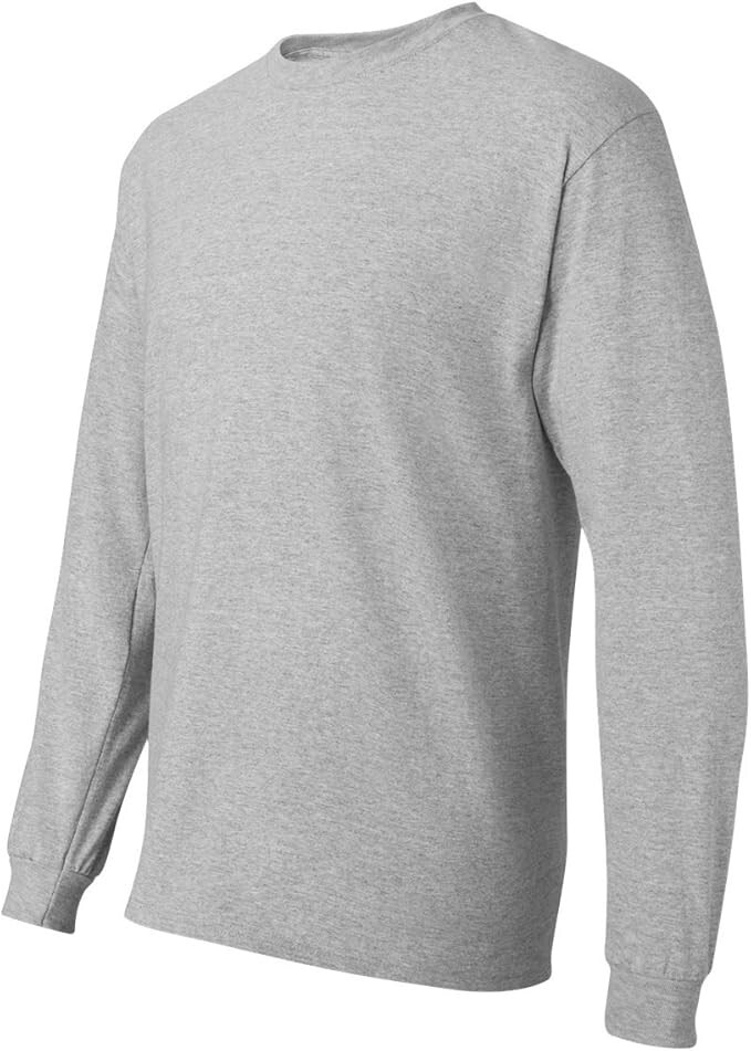 Hanes Men’s Essentials Long-Sleeve T-Shirt Crewneck Cotton T-Shirts Men 2 Pack