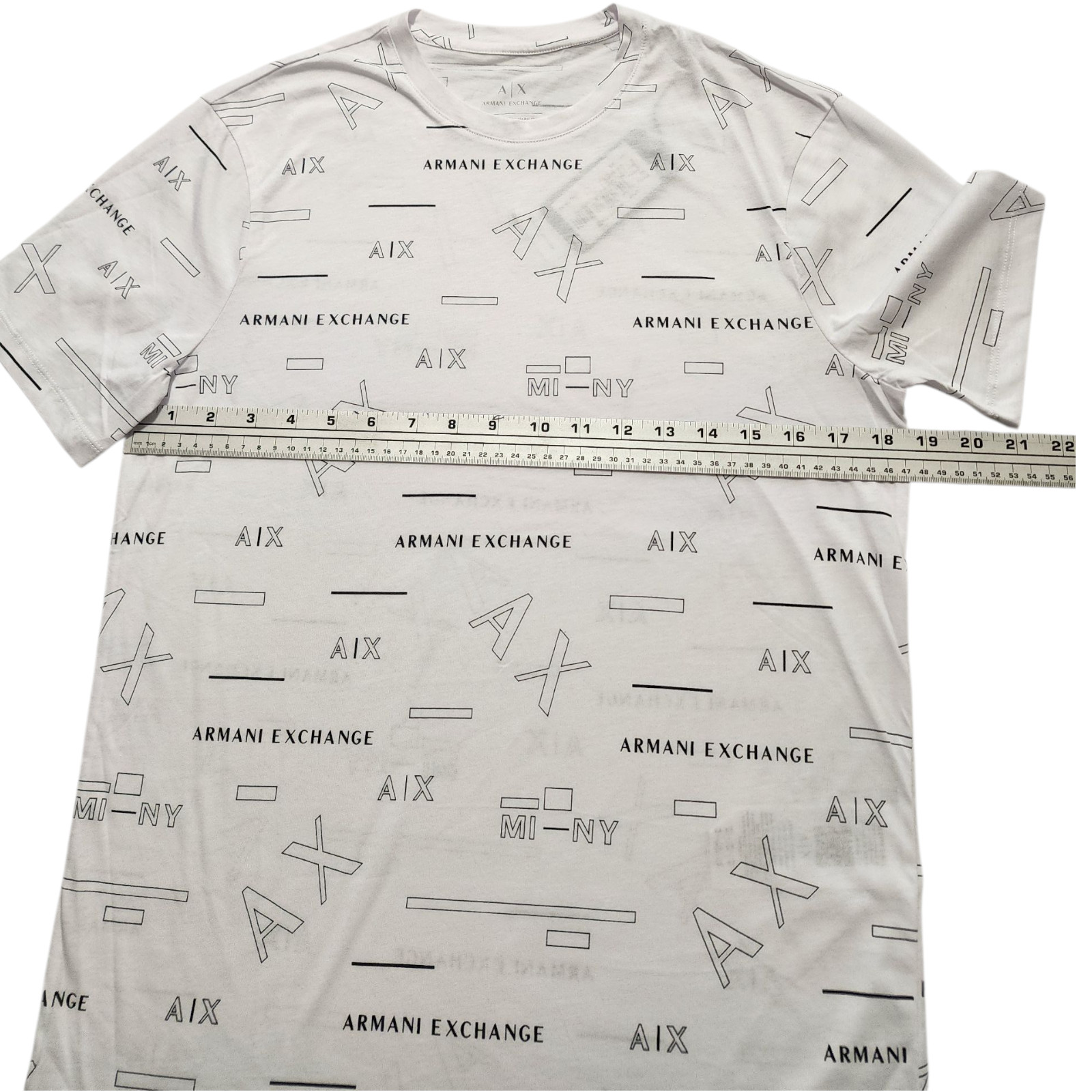 Armani Exchange Men’s T-Shirt Short Sleeve Graphic Print AX Logo White XS
