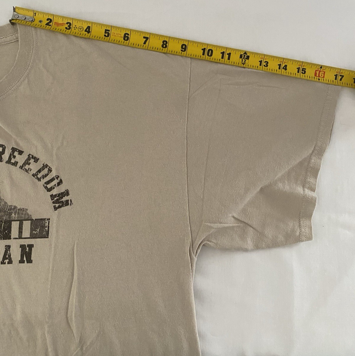 Operation Iraqi Freedom Veteran t-shirt XL Tan Short Sleeve Cotton
