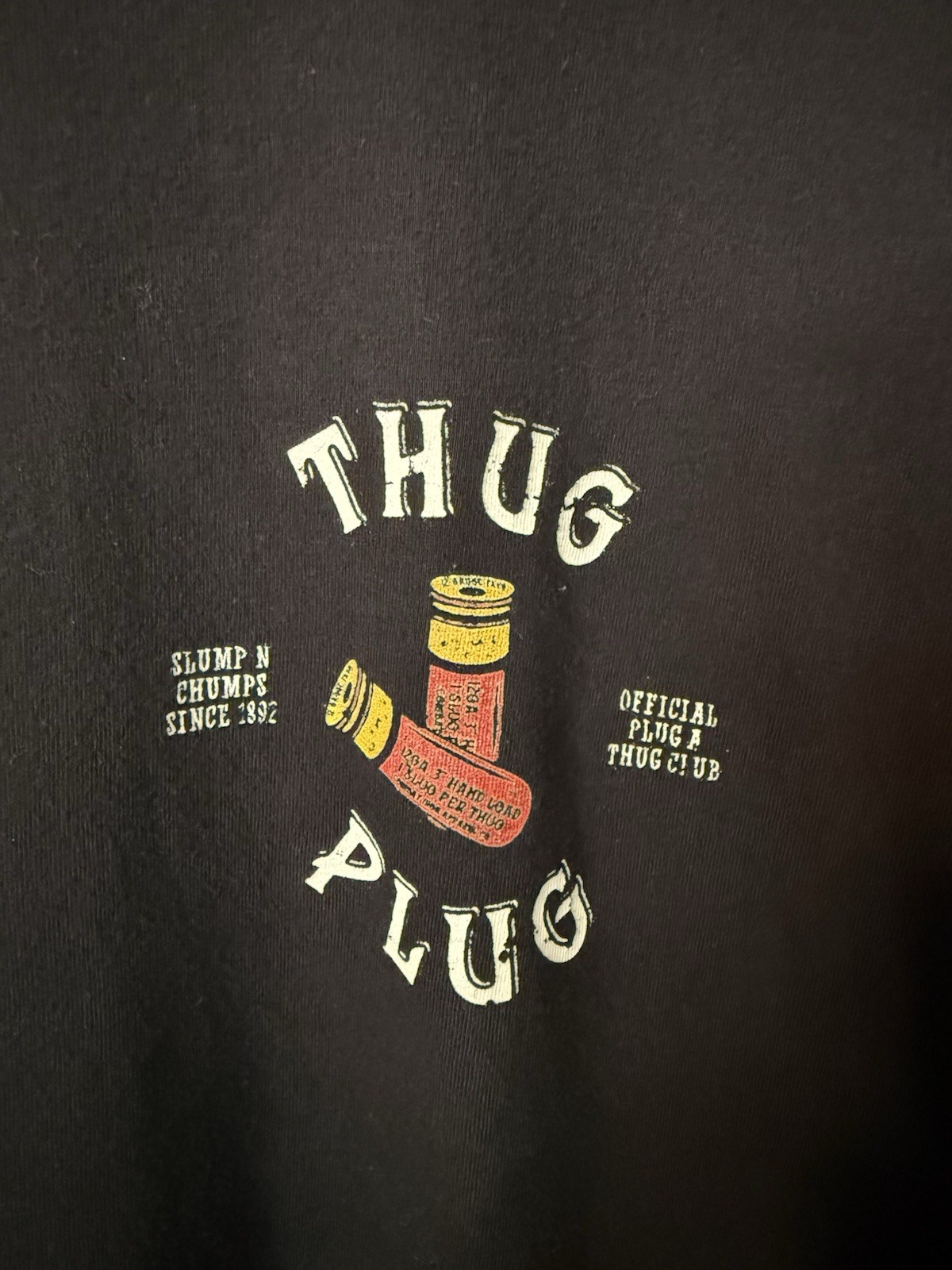 Combat Iron (Thug Plug) Black Athletic Fit XL 60/40 Cotton-Poly Blend
