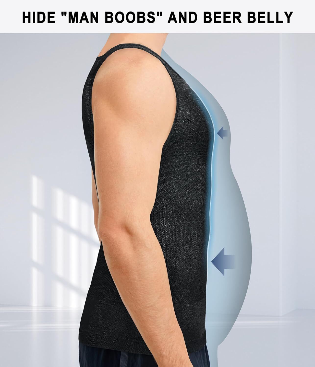 Men Gynecomastia Compress Tank Top Mens Slimming Body Shaper Vest Abs Undershirt