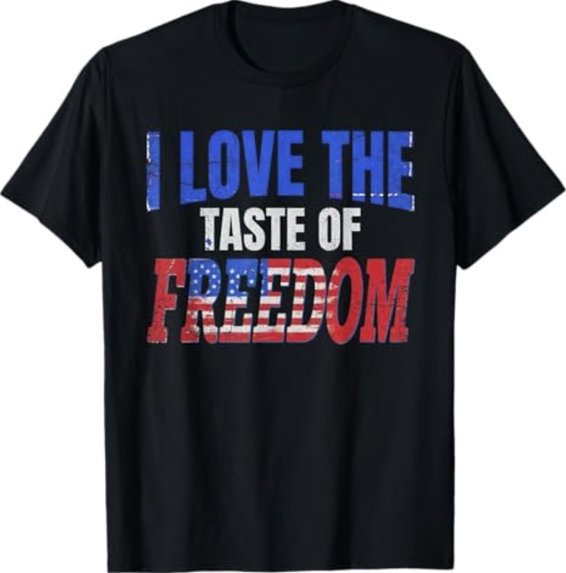 I Love The Taste of Freedom Couples Matching 4th of July T-Shirt