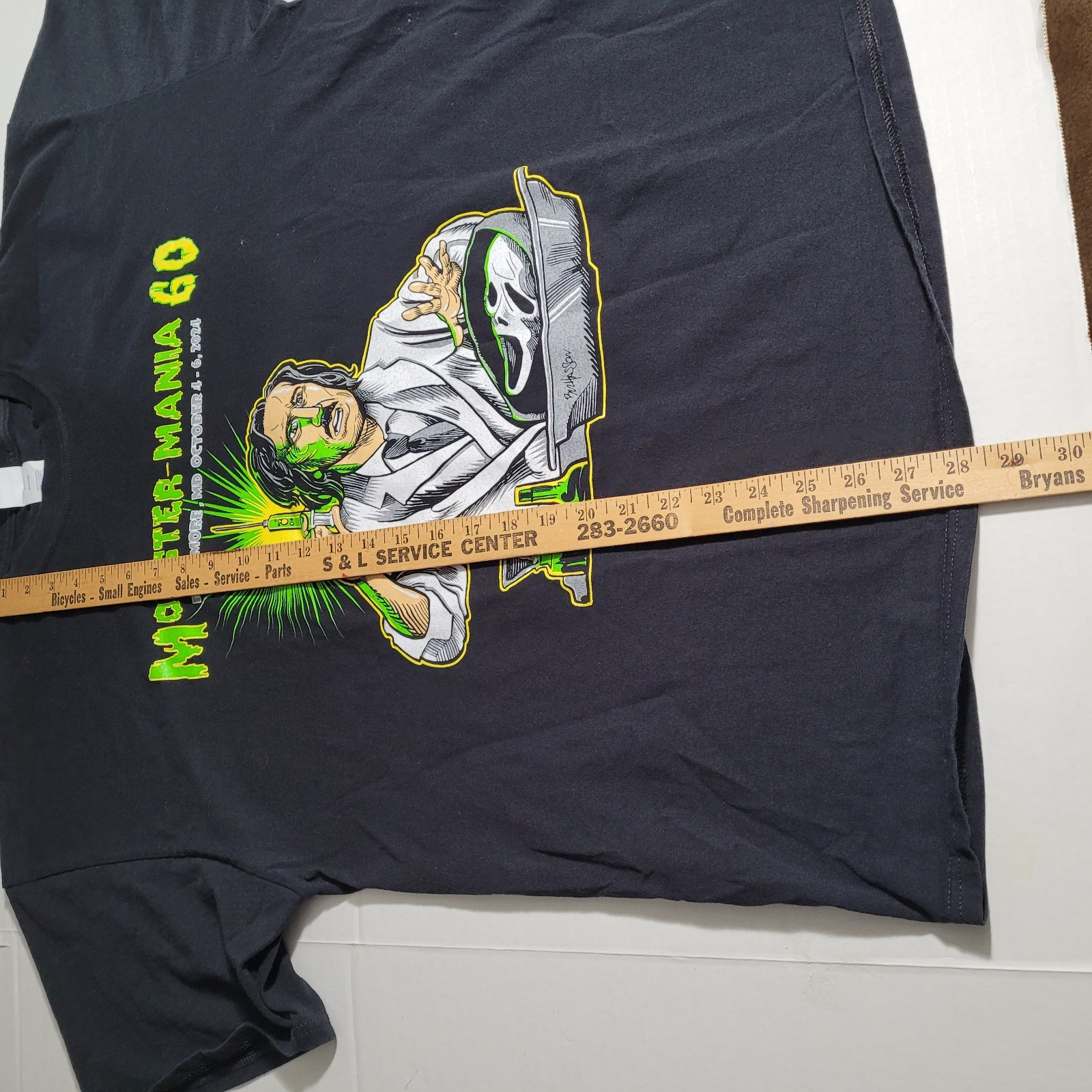 Monster Mania 60 Horror Convention T Shirt 2024 Baltimore MD Black 2XL