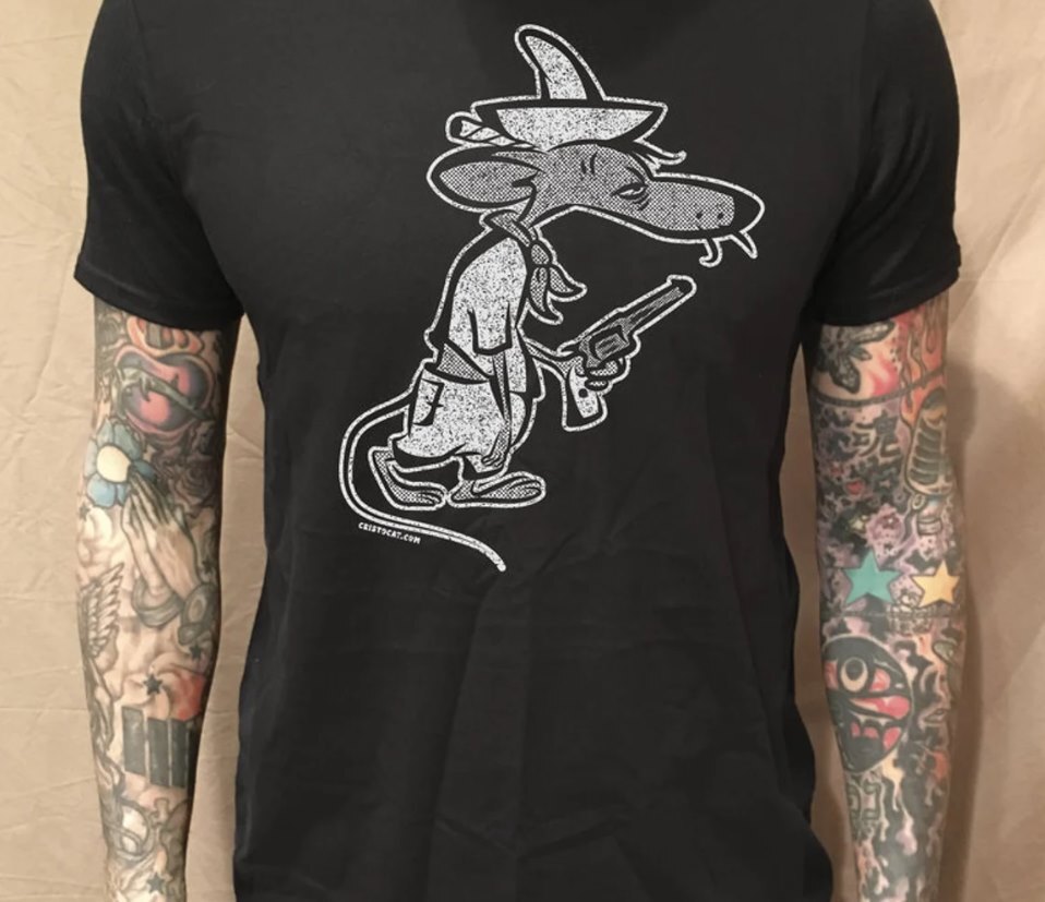 Strapped Slowpoke Rodriguez on Black Tee