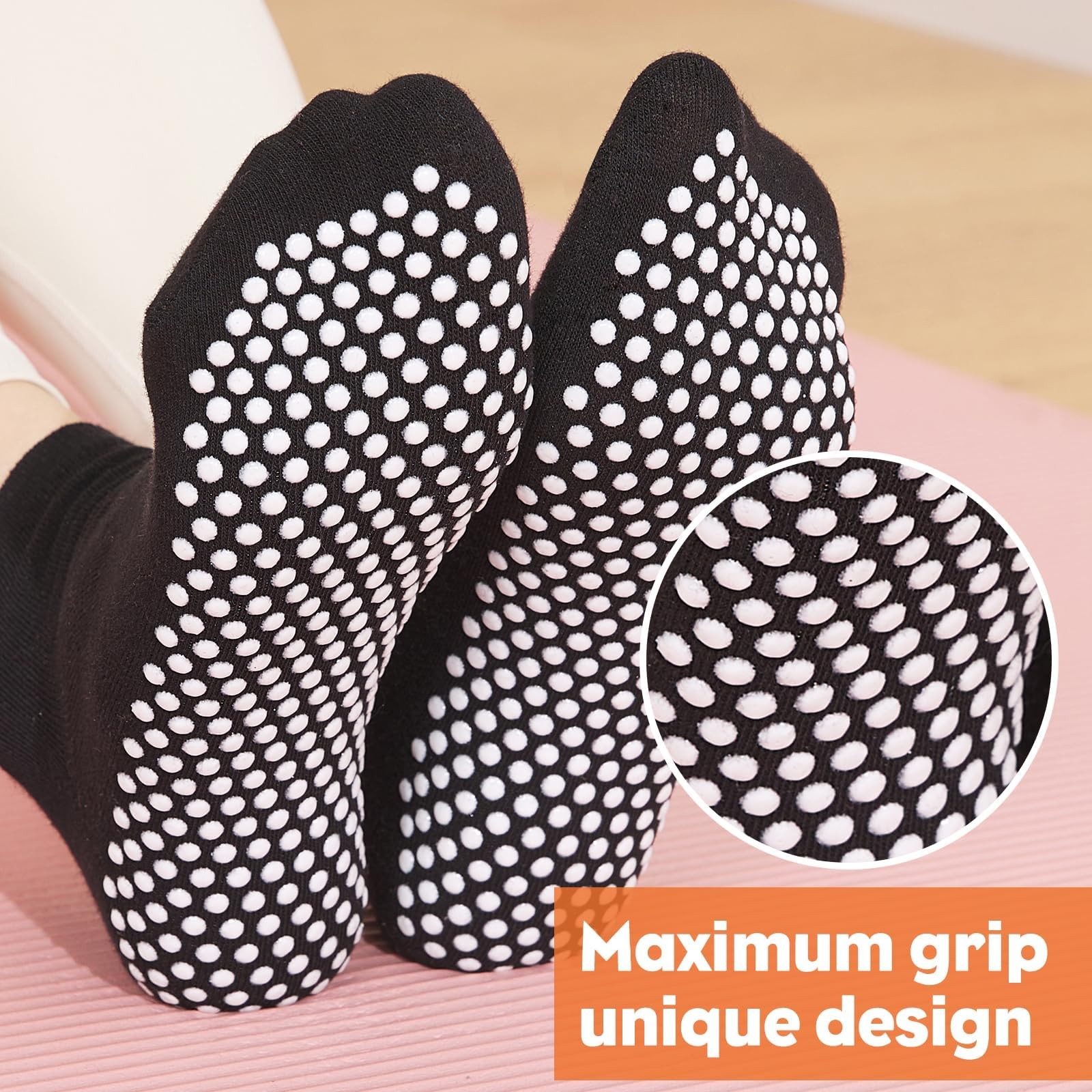 Grip Socks for Women Men- Non Slip Grippy Sticky Anti Skid Slipper Sock for …