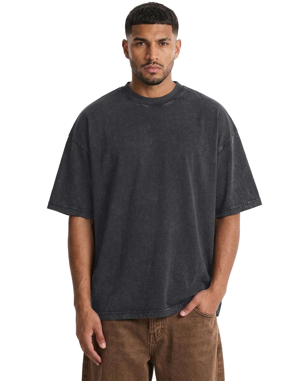 Oversized Tshirts for Men Short Sleeve Vintage Washed Basic Loose Tees 2026