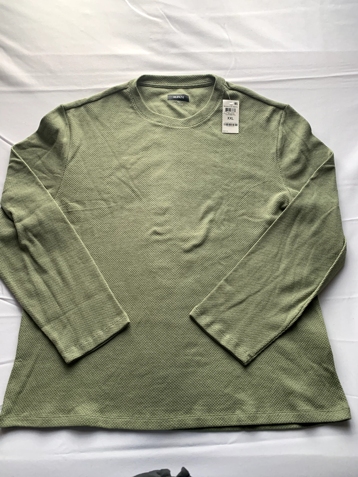 ALFANI MENS OLIVE DRAB LONG SLEEVE THERMAL SHIRT SIZE XXL
