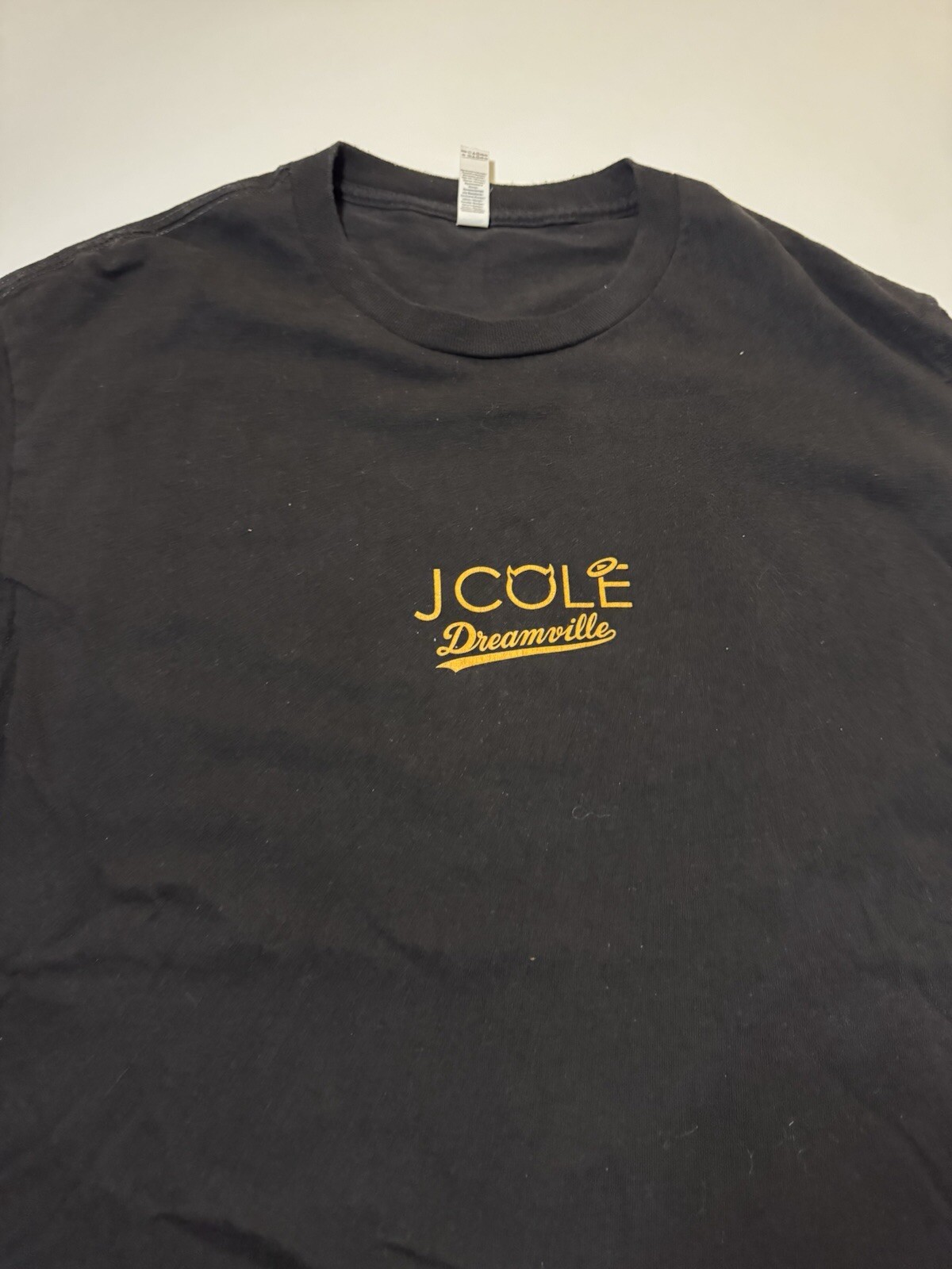 J Cole Shirt Large Black Dreamville Hip Hop Music Graphic Tee Spell Out