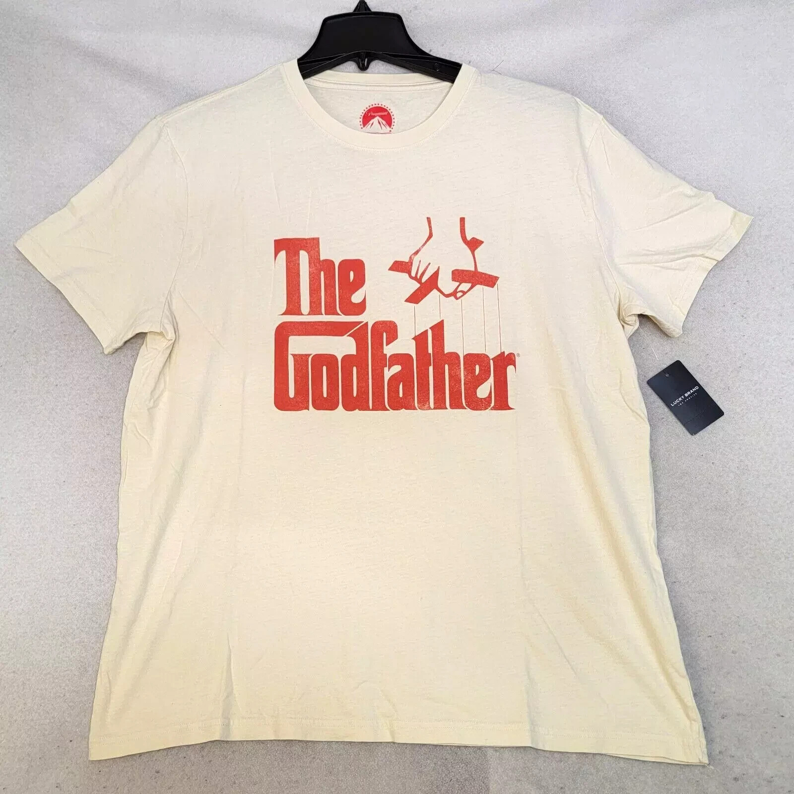 Lucky Brand Godfather Mens Extra Large XL Beige Paramount Movie Casual Logo NWT