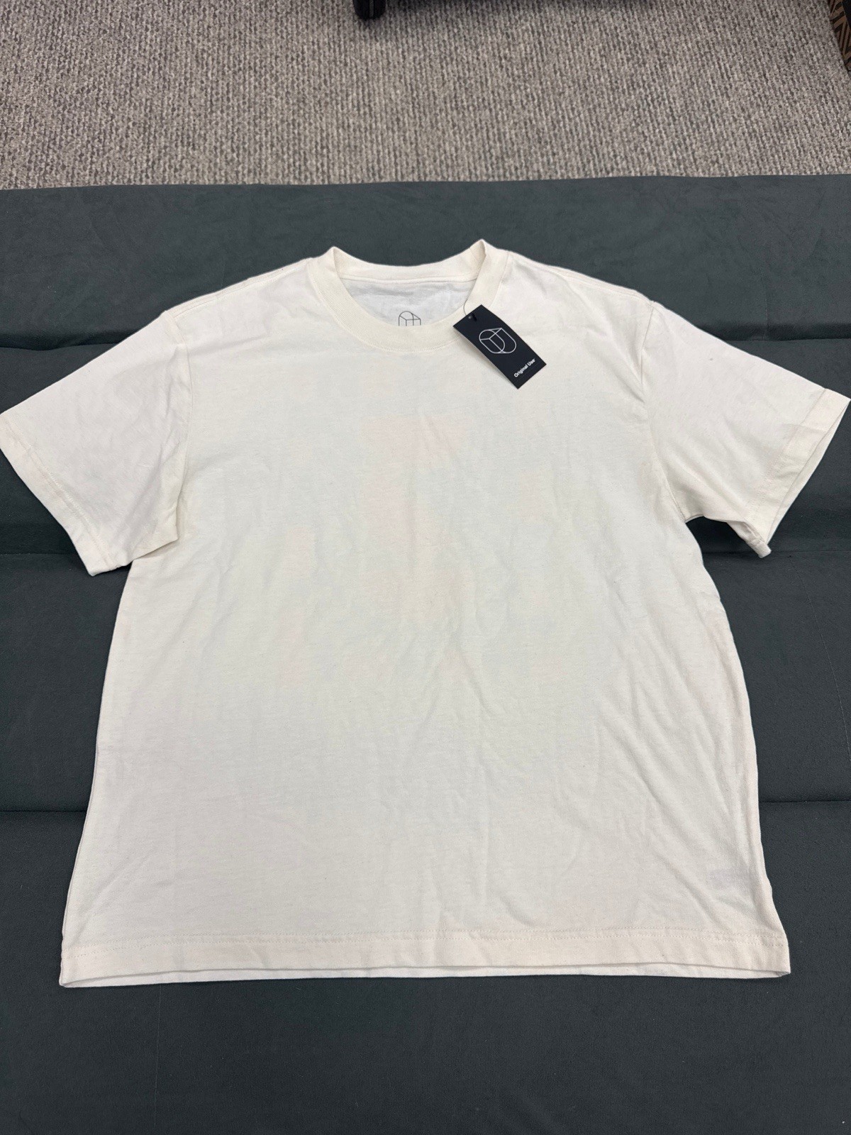 Original Use White Graphic Drop Shoulder Heavyweight Boxy Fit T-Shirt Men’s XXL