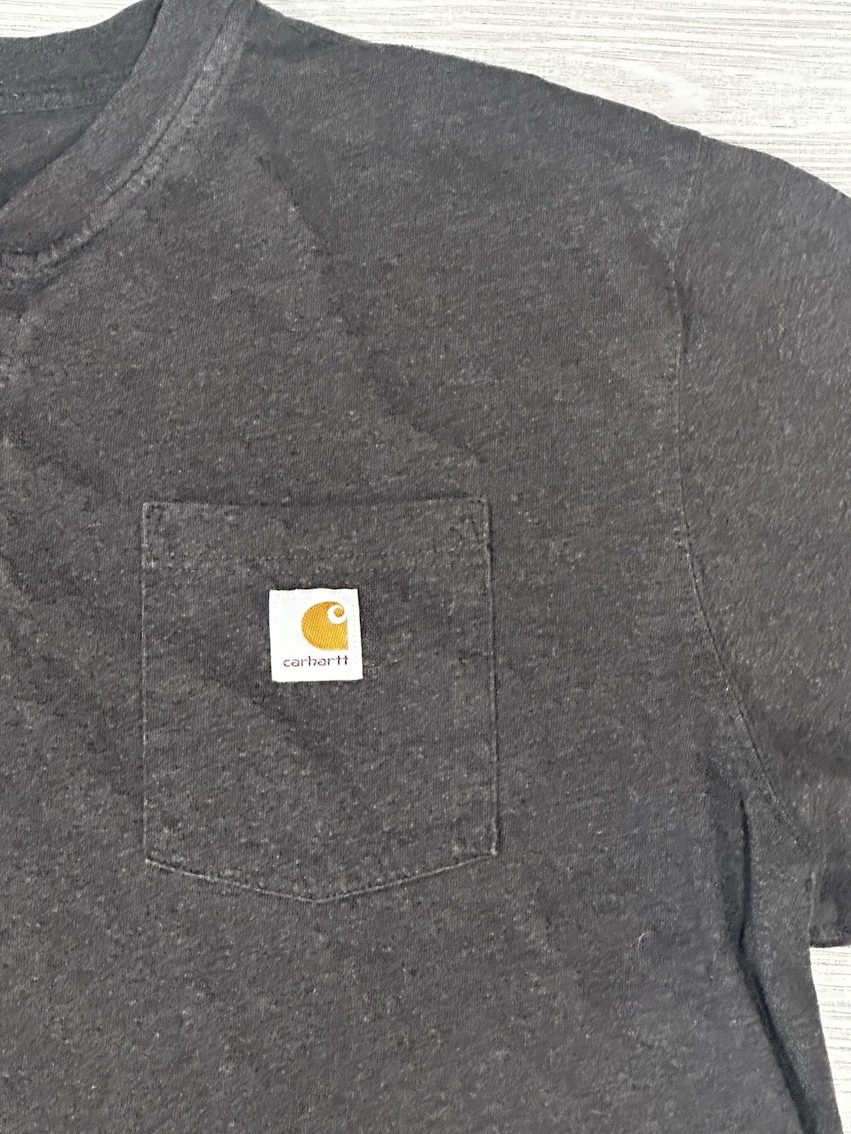 Carhartt Henley Shirt Men’s 2XL Black Loose Fit Long Sleeve Pocket Workwear