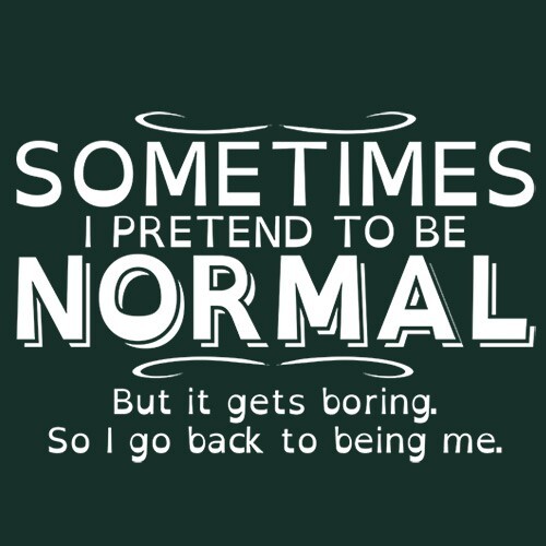 Sometimes I Pretend To Be Normal Sarcastic Humor Graphic Novelty Funny T Shirt