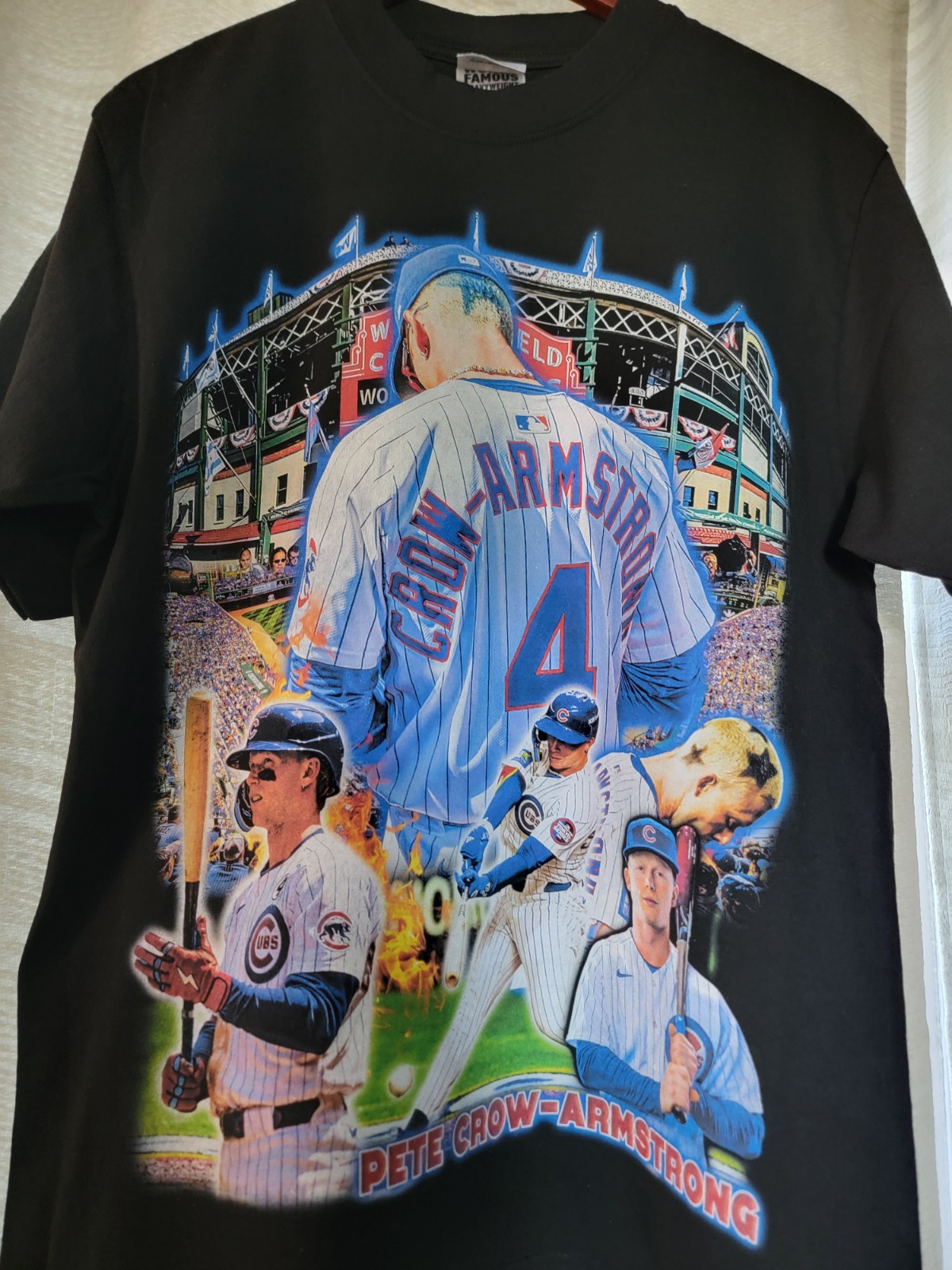 CHICAGO CUBS PCA, PETE CROW ARMSTRONG ON A SHAKA HEAVYWEIGHT T “OVERSIZED FIT
