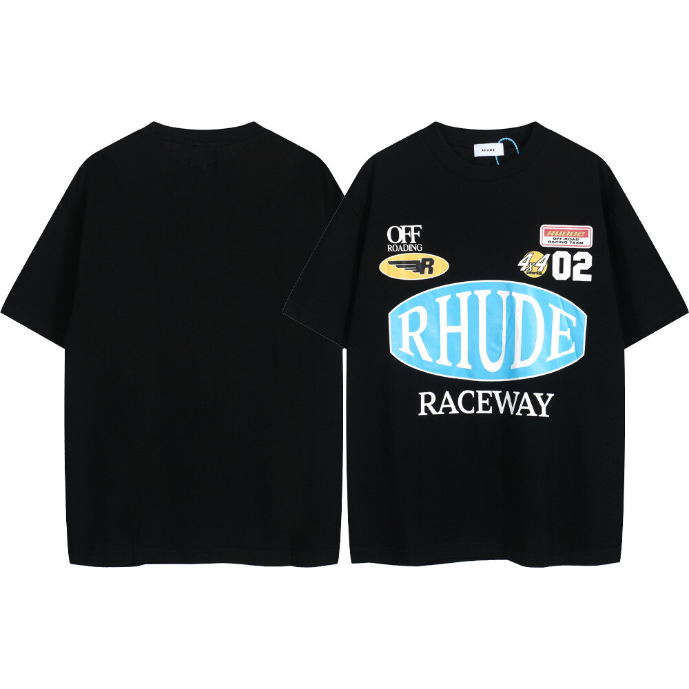 🎁🎁33Style Men Women RHUDE High Quality Cotton Short Sleeve Polo T-Shirt S-2XL