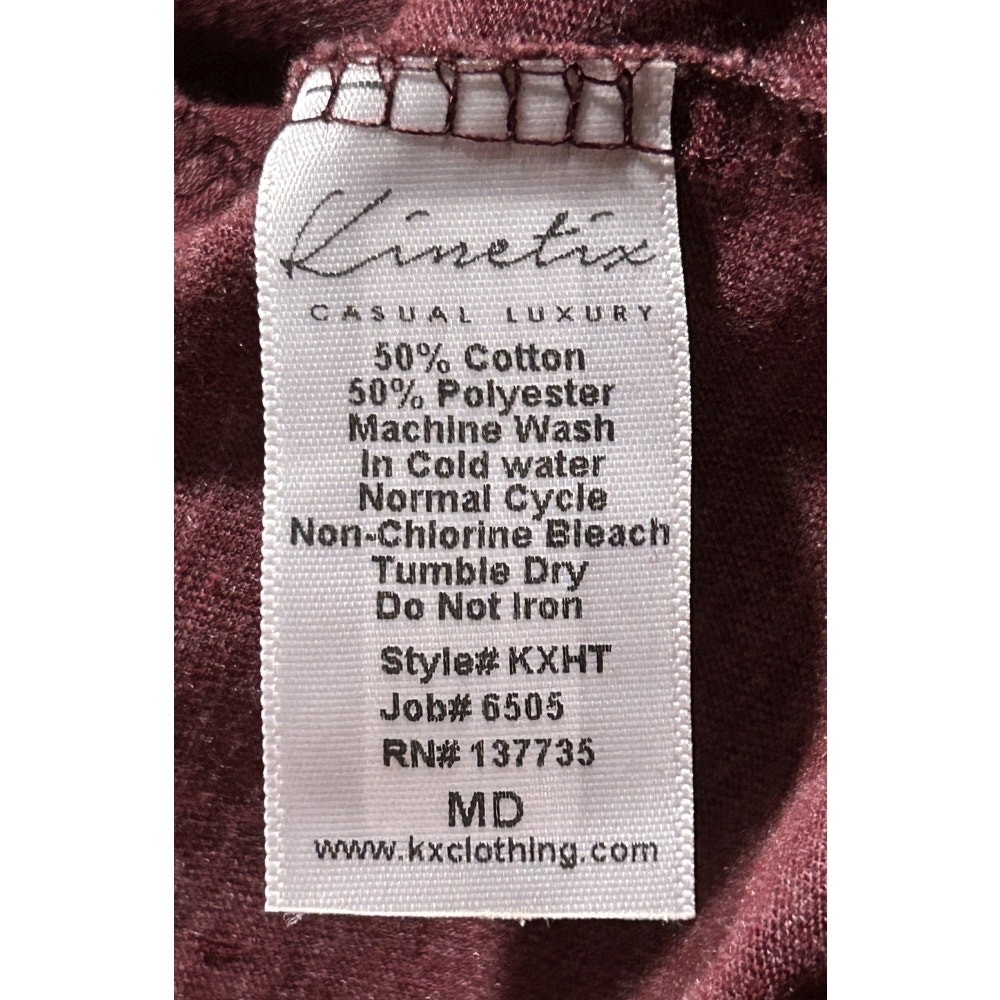 NWT Kinetix Long Sleeve Tee Hoodie Wine Red Medium MSRP $85
