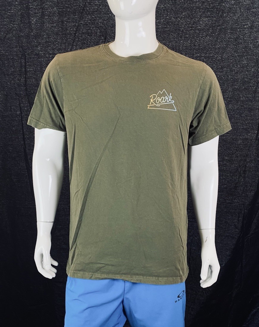 Roark Revival Green 2-Sided Graphic T Shirt, B+ Grade, Men’s Size Large