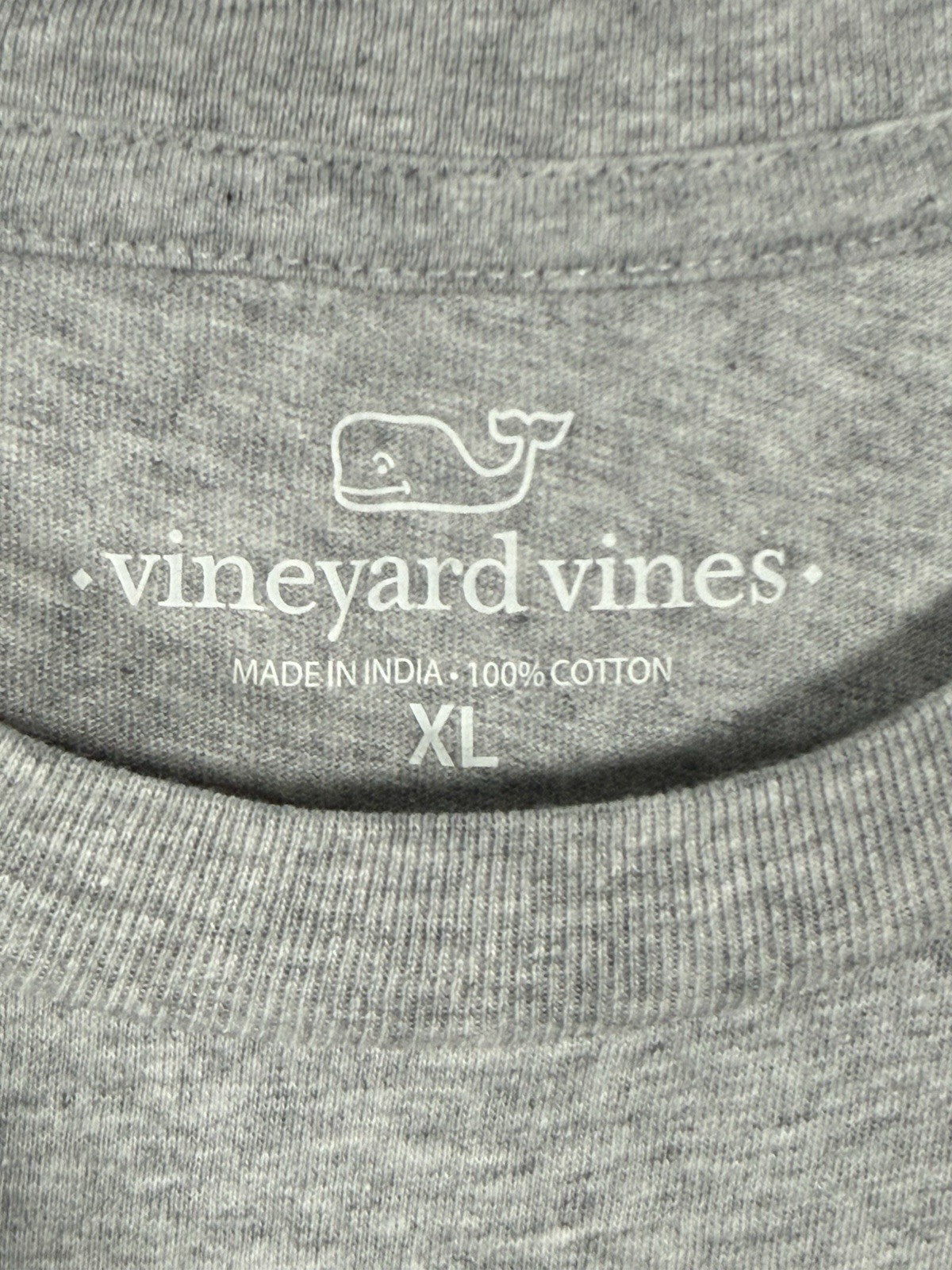 Vineyard Vines Long Sleeve Hockey Whale Fill Pocket T-Shirt Gray XL NWT
