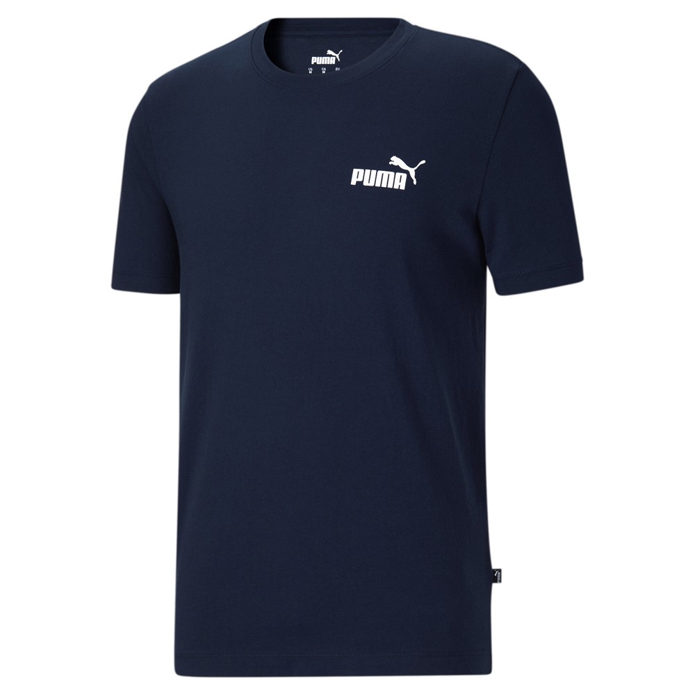 PUMA Essentials Crew Neck Short Sleeve T-Shirt Mens Blue Casual Tops 67746306