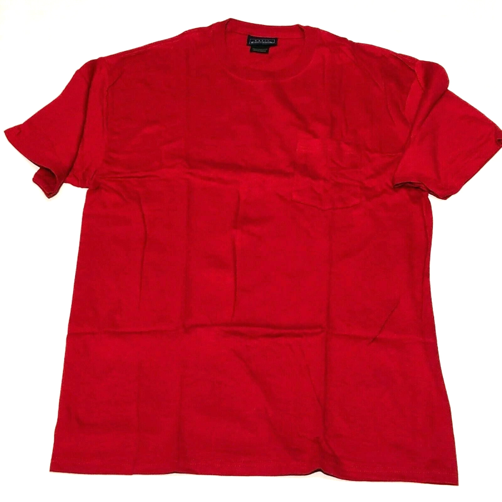 New Men’s Red Basic Edition T-Shirt 100% Cotton-Front Pocket – Size Medium