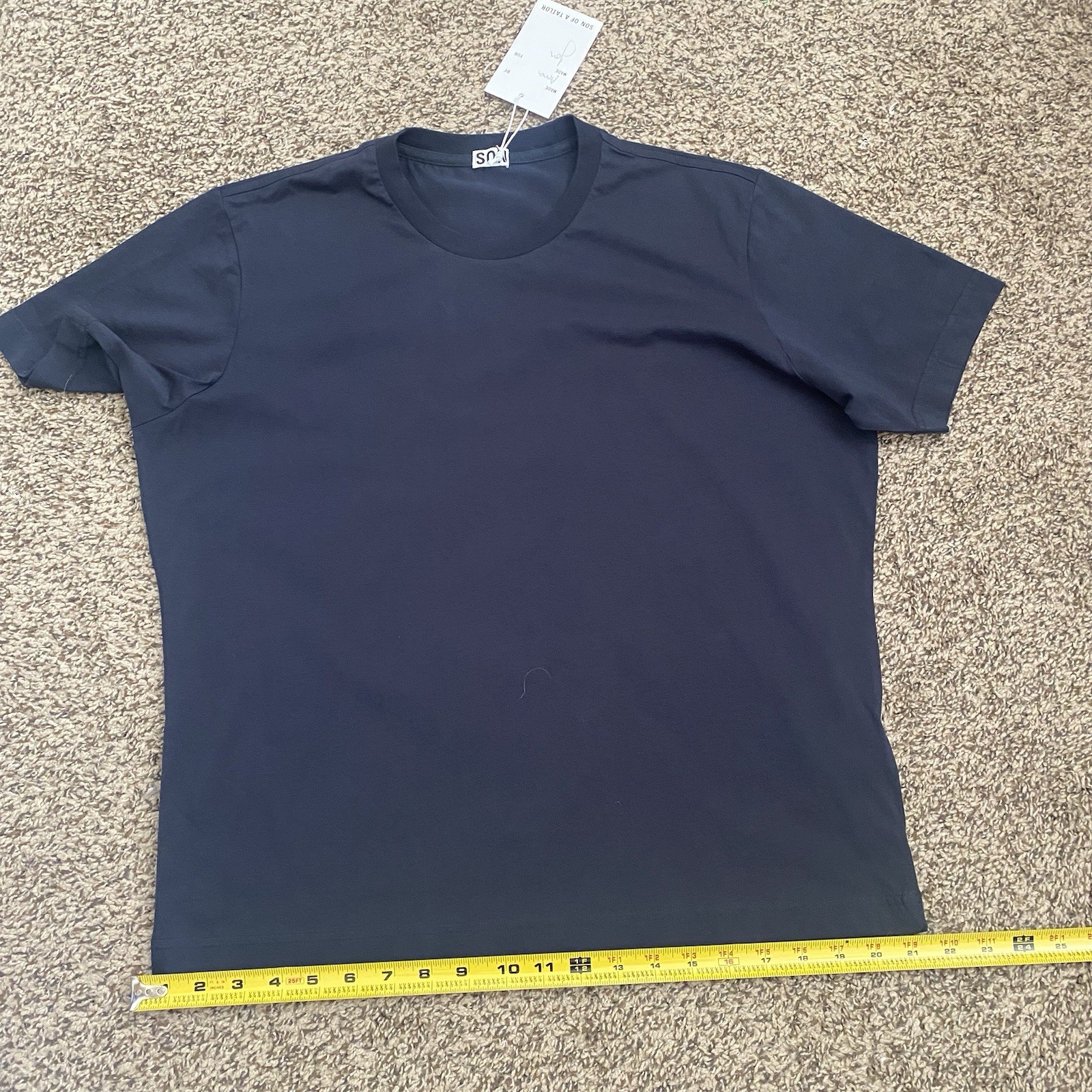 Son of a Tailor T Shirt Mens M/L Blue Short Sleeve Casual Crew See Measurements
