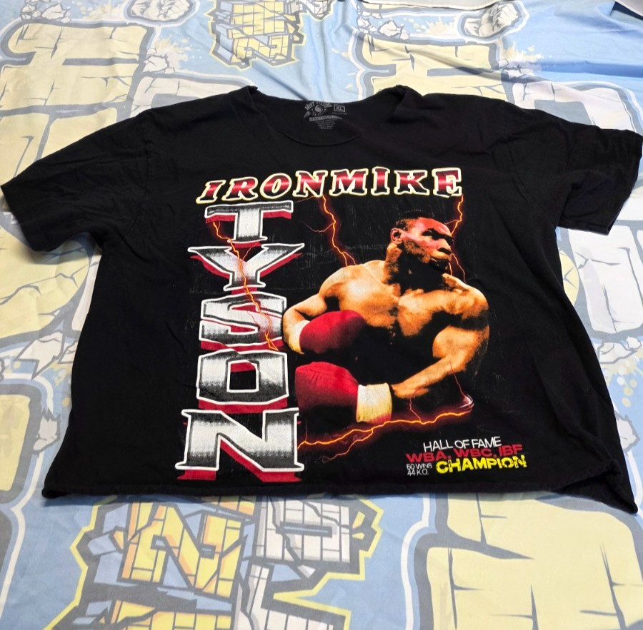 Iron Mike Tyson T-Shirt XL Hall Fame Lightning Champ WBA WBC IBF Boxer Gym Cut