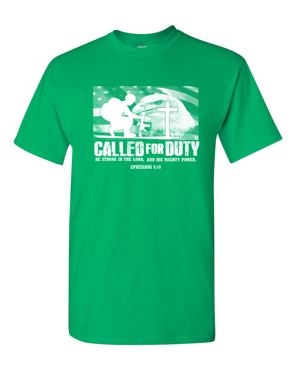 Religious Christian Soldier Cross Called For Duty Army Lord Men’s Tee Shirt 1390
