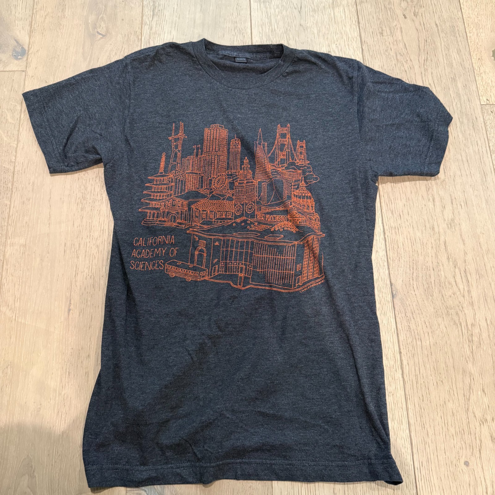 San Francisco California Academy of Sciences Museum T-Shirt – Dark Gray – Medium