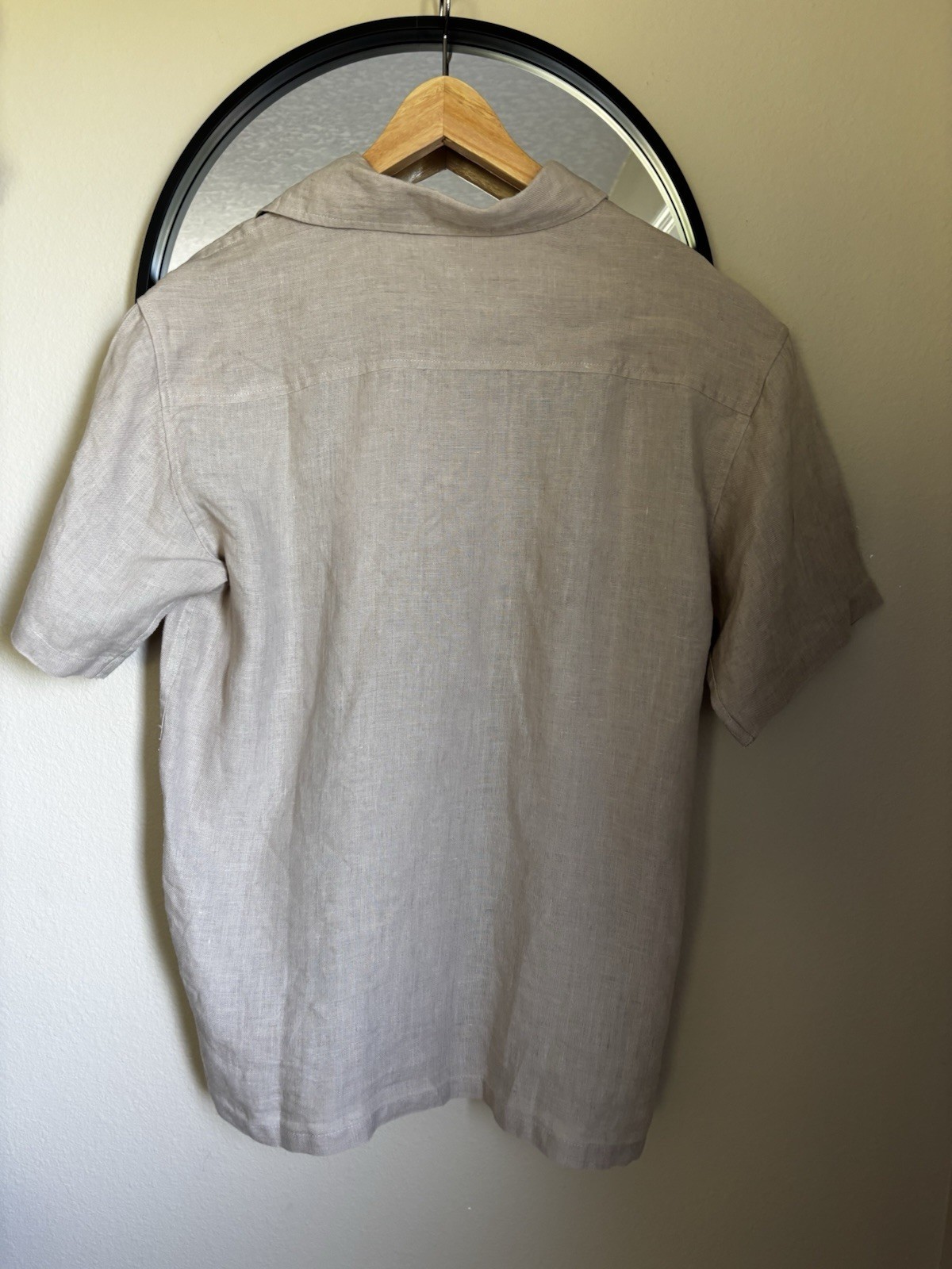 Men’s NWT Wayan Short Sleeve Button-Up 100% Linen Shirt Sz M