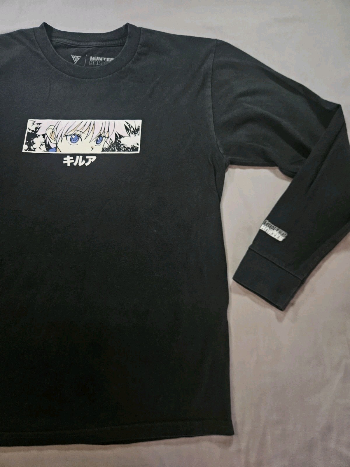 Hypland Hunter × Hunter Killua Eye Men’s M Long Sleeve T-shirt Black Anime