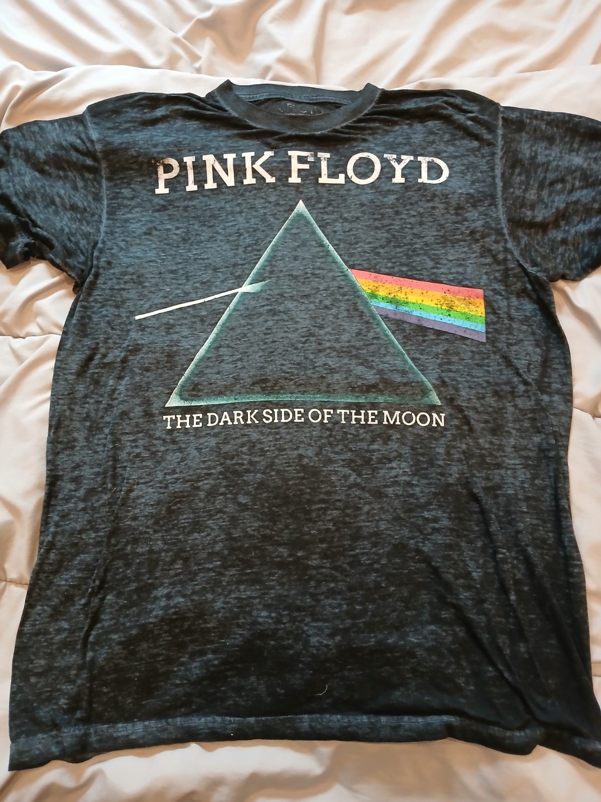 Pink Floyd Dark Side of the Moon T-Shirt (Blue, Large, Official)