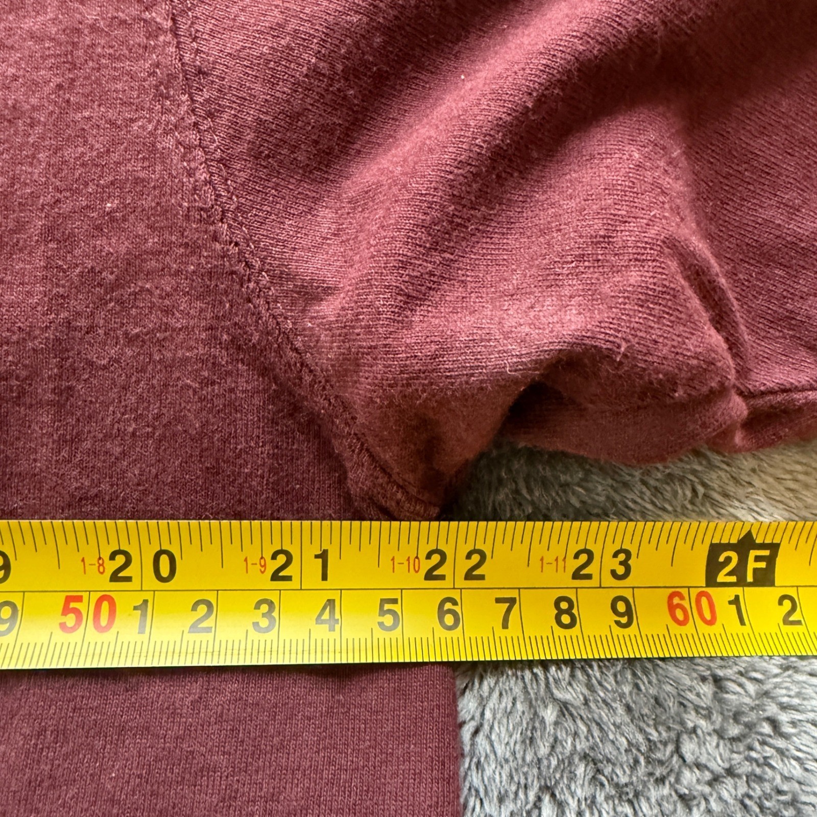 Carhartt K87 Mens Loose Fit Pocket T-Shirt Maroon Burgundy Cotton Size M