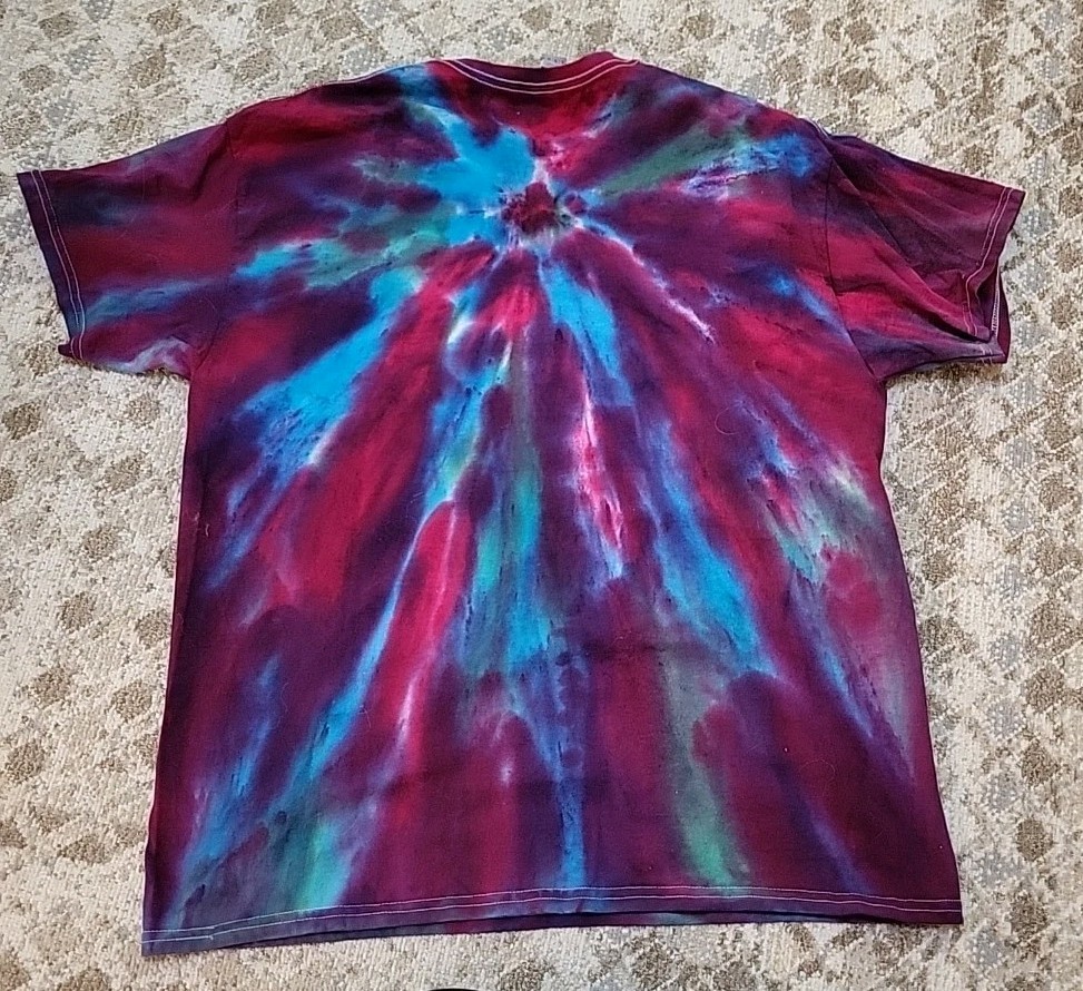 Hand Tie Dyed T Shirt Men’s XL 100% Cotton Pre Washed ShortSleeve Gift #3