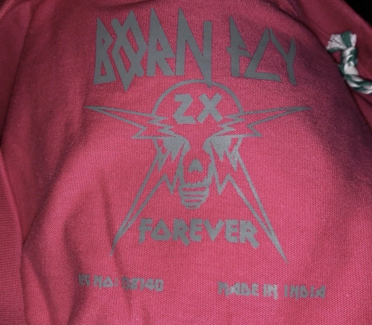 Born Fly Forever Pink Heavy Embroidered T-Shirt Men’s Size 2XL New $42.00