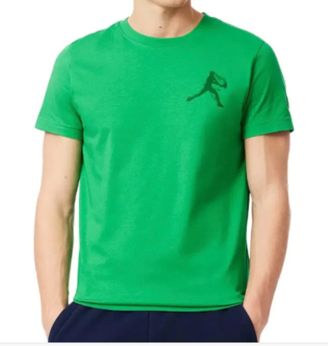 LACOSTE NOVAK DJOKOVIC Fan shirt green T SHIRT NEW WITH TAGS Medium M
