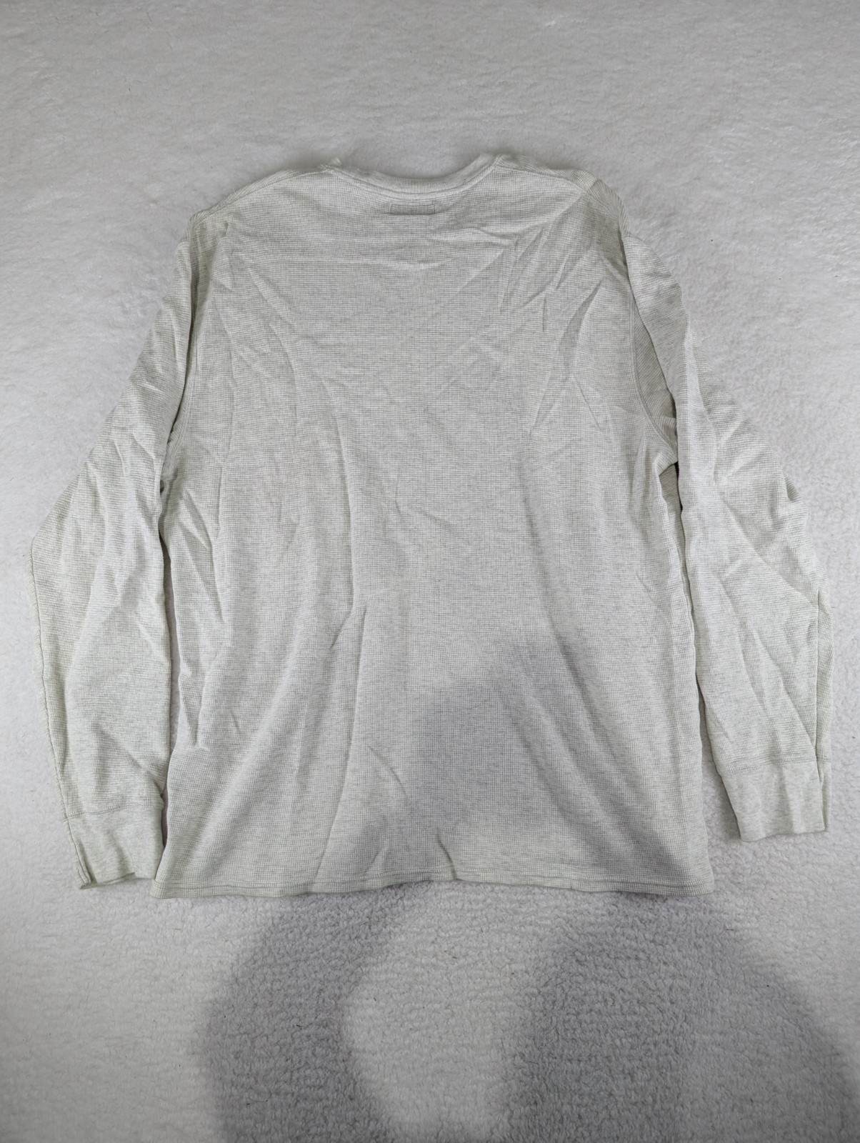 POLO RALPH LAUREN Waffle Knit Crewneck Pull-On Thermal White Shirt Men’s 2XL
