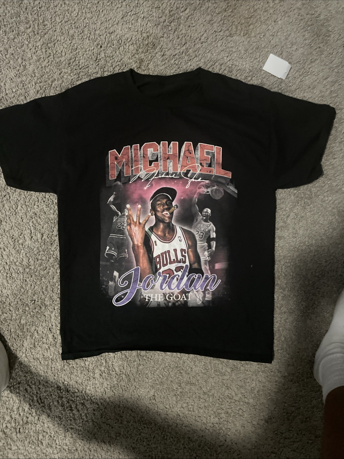 Michael Jordan The Goat Graphic Tee Size Medium Black