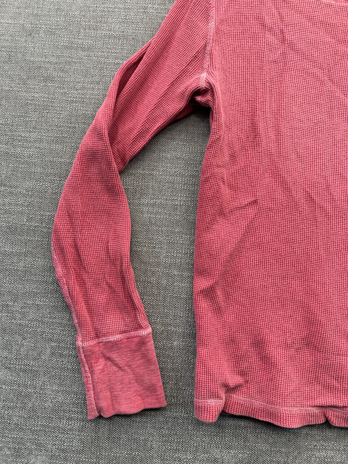 Vintage American Eagle Outfitters Shirt Mens Medium Pink Cotton Waffle Knit