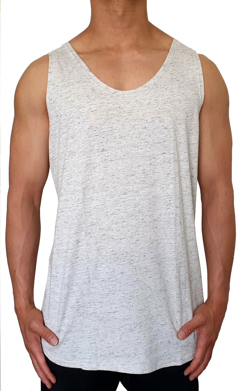MENS SINGLET MUSCLE TANK TOP CURVE HEM BODYBUILDING GYM LIFTING CASUAL PLAIN