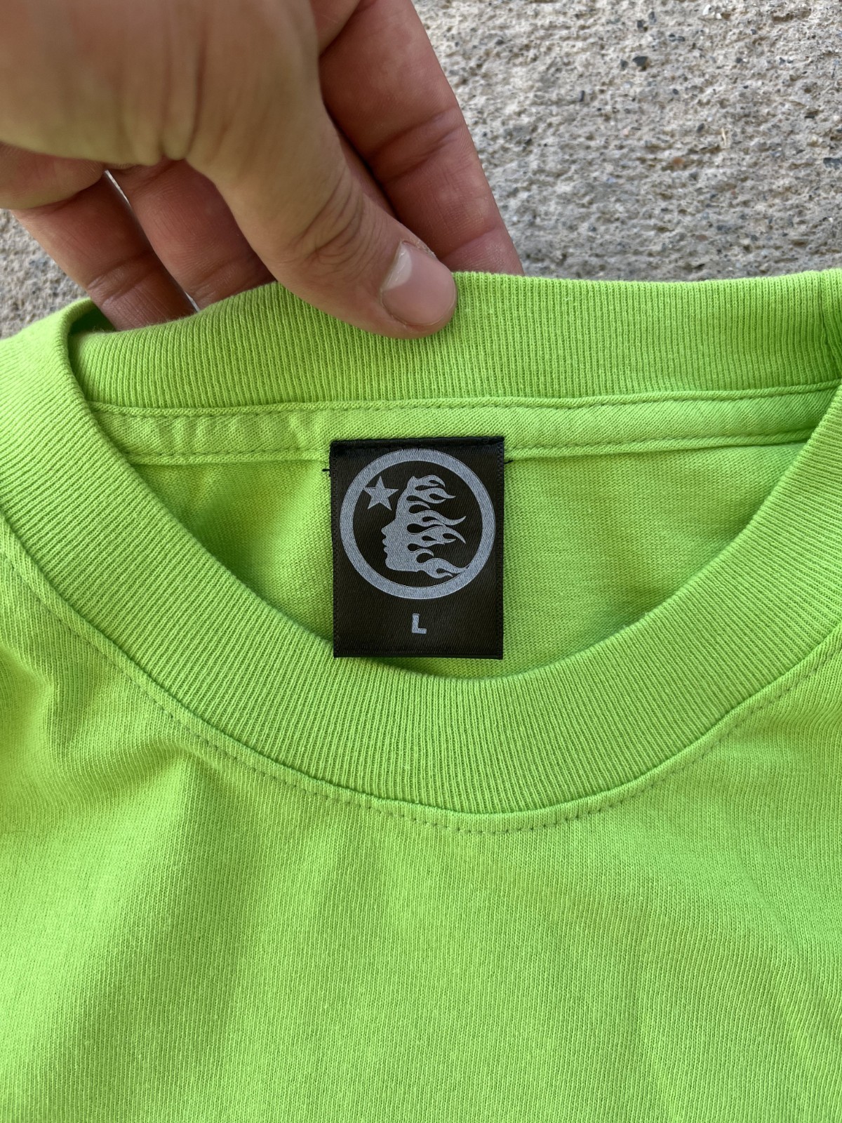 Hellstar Studios Path To Paradise Jesus Tee Neon Green Purple Pink Splat Cross
