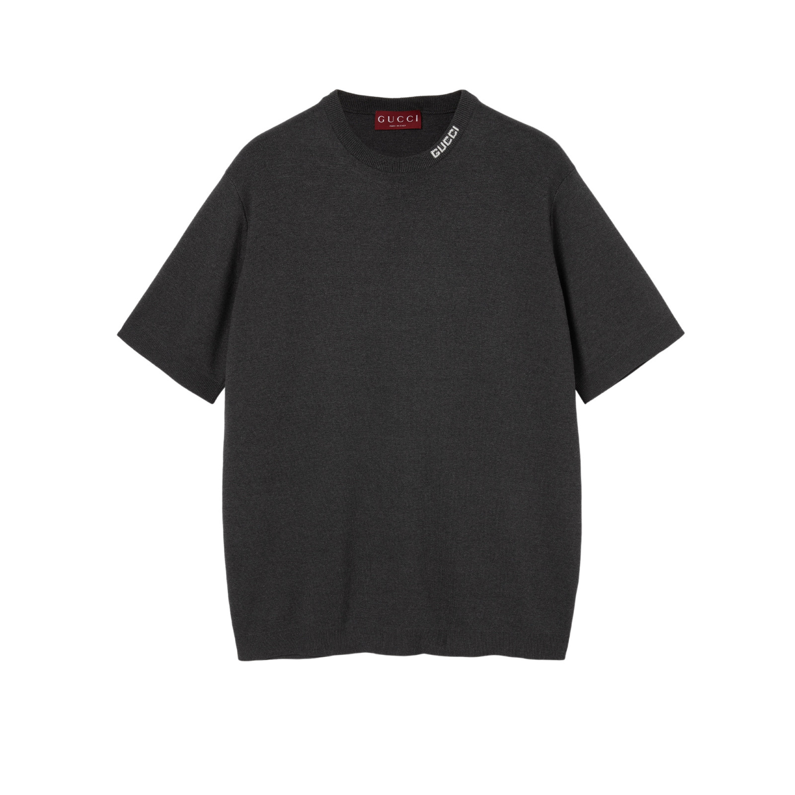 GUCCI $1350 Gray Silk/Cotton T-Shirt New & Authentic