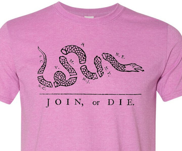 Join or Die! America’s Founding Fathers – History Tee – Fast Shipping – Soft