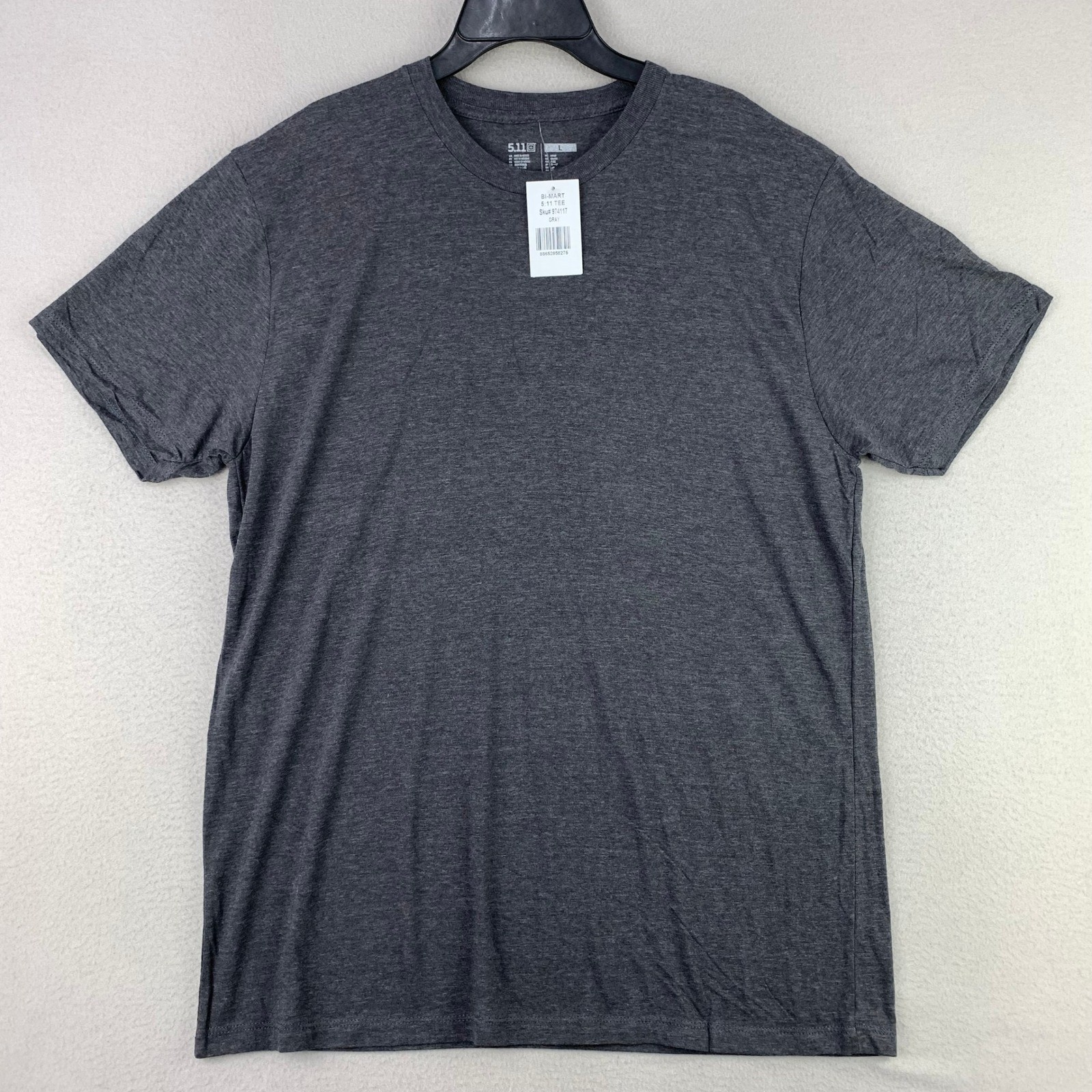 5.11 Tactical T-Shirt Mens Large Grey Short Sleeve Comfort Classic Tee NWT