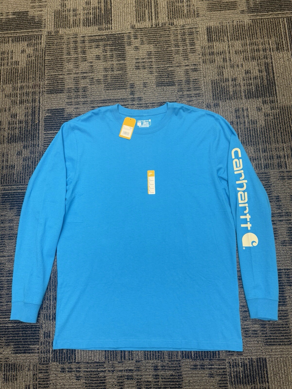 Carhartt Loose Fit Heavyweight Long-Sleeve Logo Sleeve Graphic T-Shirt TK0231-M